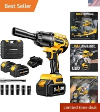 Complete Cordless Impact Wrench Kit - 650N.m, Ergonomic Design, Fast Charger