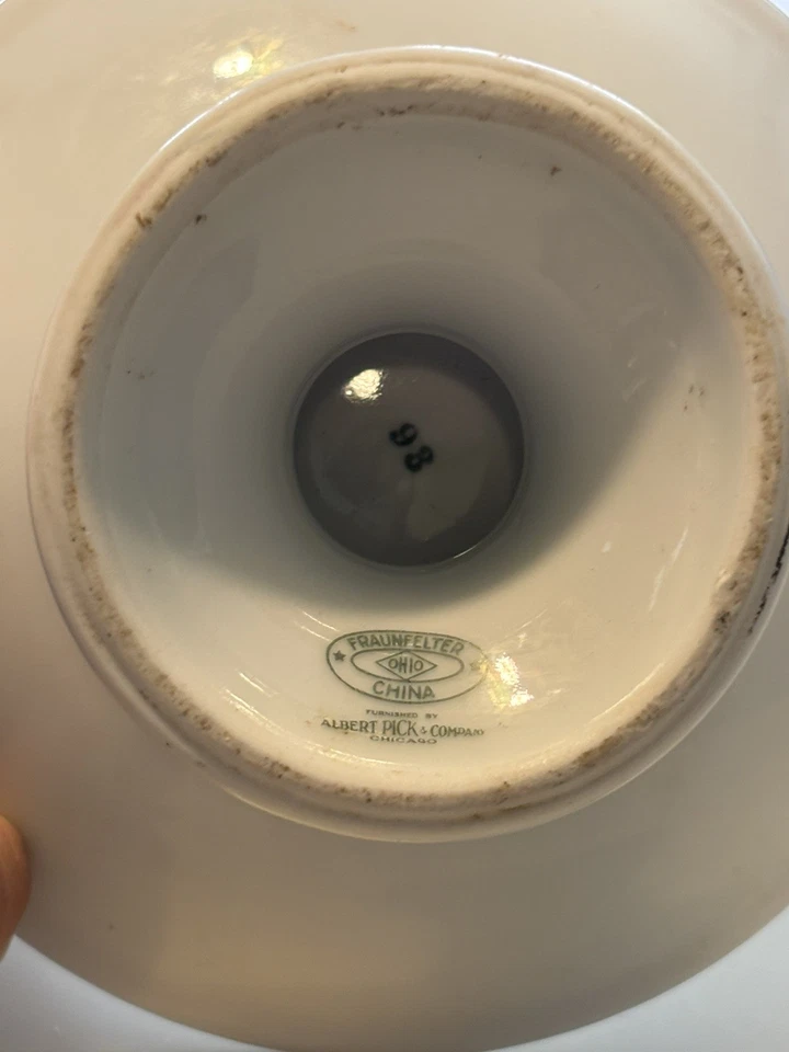 Vinoy Hotel St Petersburg FL 1930 Restaurant China Compote Sailboat Diver Palm - Image 4 of 4