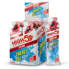 HIGH5 Caffeine Energy Gel Aqua 20x66g Berry &ndash; Running Cycling Endurance Fuel