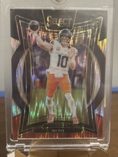 2024 Panini Select - Concourse Bo Nix #30 Black & Red Shock Prizm (RC)