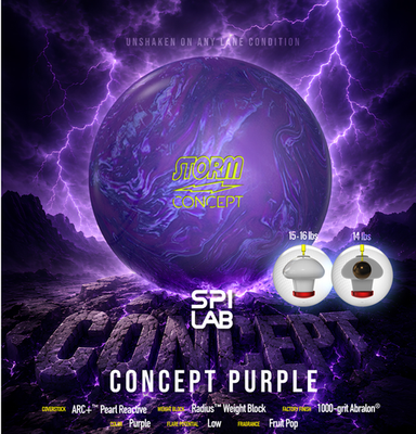 新品未使用 STORM CONCEPT 15P Storm Concept Purple 15lb Undrilled Bowling Ball New In Original