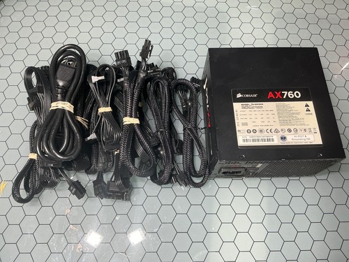 Corsair AX760 — Modular ATX Computer Power Supply PSU — 760W — Platinum — READ