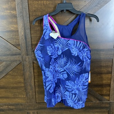 ZeroXposur Highline Tankini Carnation Womens Size 1X A68124 Swim Yoga Run Paddle