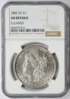 1882-CC Morgan Dollar Silver $1 AU Details Cleaned NGC