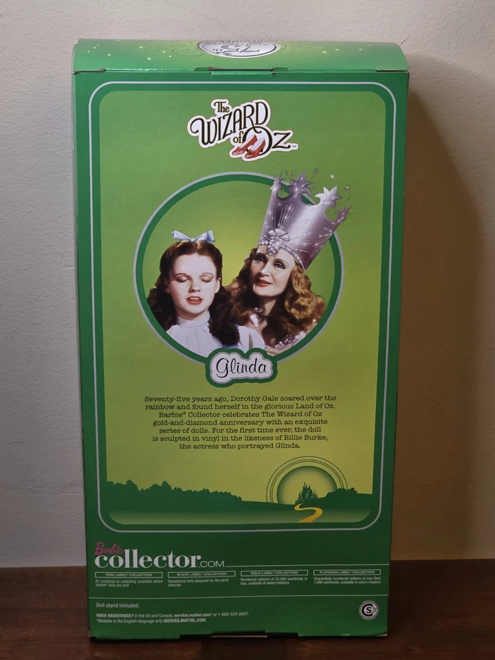 Mattel Wizard of Oz Glinda Barbie Doll 75th Anniversary Pink Label New - Image 2 of 4