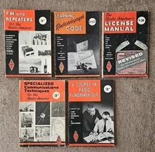 Vintage Lot of 5 ARRL Radio Amateur Books FM Repeaters Code Fundamentals License