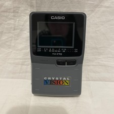 Vintage Casio TV-770B Crystal Vision Portable Color Pocket Mini Television READ
