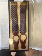 Vintage Polo Ralph Lauren Suspenders Original Box Never Worn, Navy