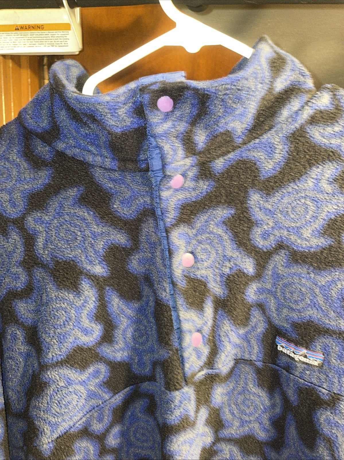 Vintage Patagonia Synchilla Mens XL NAVY Zen Turtles 1/4 Snap T Pullover image 7