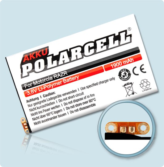 Polarcell Akku FüR Motorola Razr XT910 Razr D1 XT915 XT916 XT918 Batterie Accu-image
