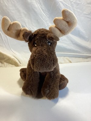 B.J. Toy Company Brown Moose Plush 12  Stuffed Animal Glitter Eyes 2024