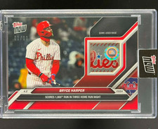 2024 TOPPS NOW BRYCE HARPER GAME USED BASE RELIC RED #D 01/10 PHILLIES