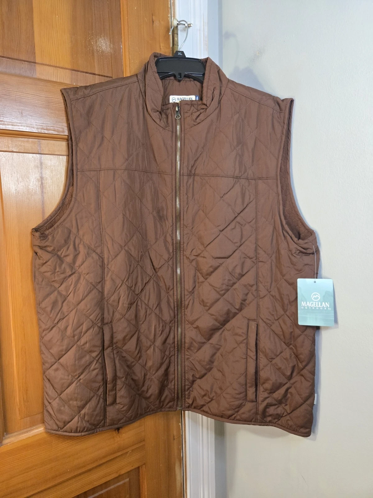 Magellan NWT Quilted Water Resistant Vest Brown Sz XL