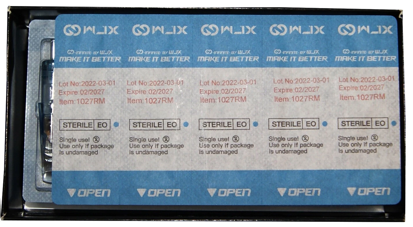 10 Tattoo Cartridge Needles WJX Sterile Disposable PRO 27M or 27RM MAG - product detail image 1
