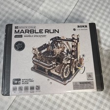 ROKR NEW Marble Run Manual/Electric LGC01 Spaceport 3D Wooden Puzzle Toy Kit