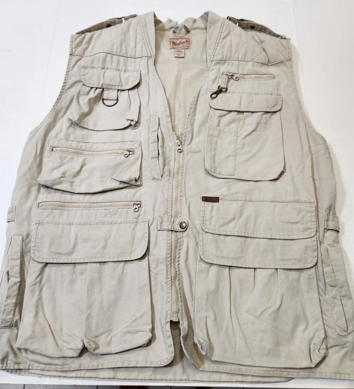 Woolrich Rugged Outdoorwear Men's Multi Pocket Fishing, Hiking, Hunting Vest XL