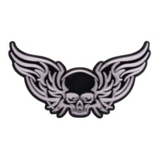 Subdued Tribal Wings Skull Patch, Skull Back Patches