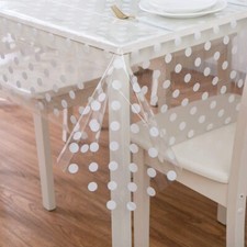 Wipeable Tablecloth Vinyl Plastic CLEAR PVC Waterproof Cover 140x240cm