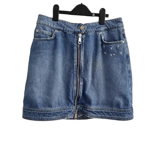 Tommy Hilfiger keema denim mini skirt.Uk 10 29" waist. Embroidered Bnwt - Picture 2 of 8