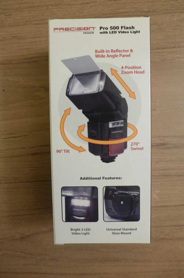 Brand New Precision Design Pro 500 Electronic Universal Flashlight w Video Light - Image 3 of 4