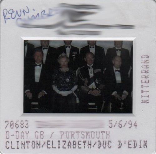 QUEEN ELIZABETH & BILL CLINTON at "the Guildhall" - Original 35mm COLOR Slide - Picture 2 of 2