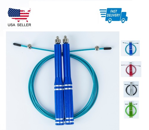 Jump Rope Crossfit Boxing Weighted Adult Ball Bearing Beaded Fitness Gym Speed - Picture 2 of 21