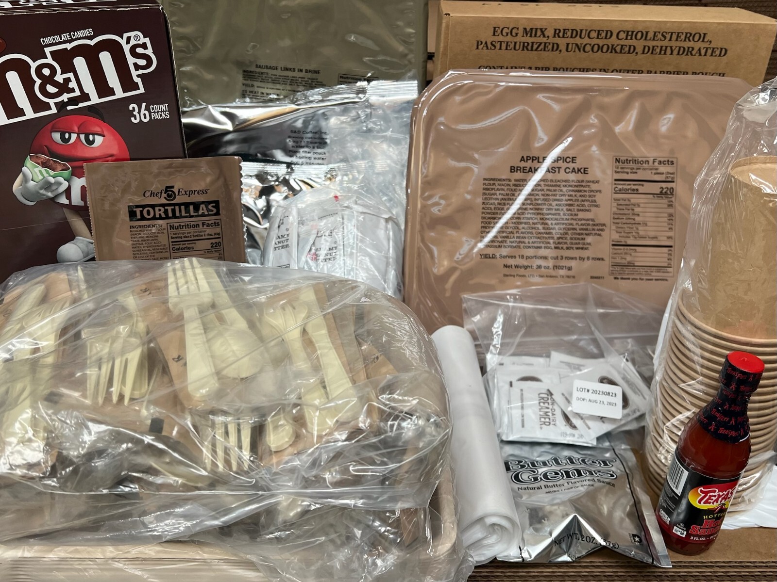 Unitized Group Rations Military MRE 18 MEAL KIT Variety of Flavors, Unitized Group Ration (UGR ...