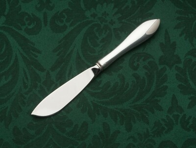 【リード＆バートン】純銀 バターナイフ 4本／アールヌーヴォー「深彫／野ばら」 Pointed Antique by Reed & Barton Sterling Silver Master Butter
