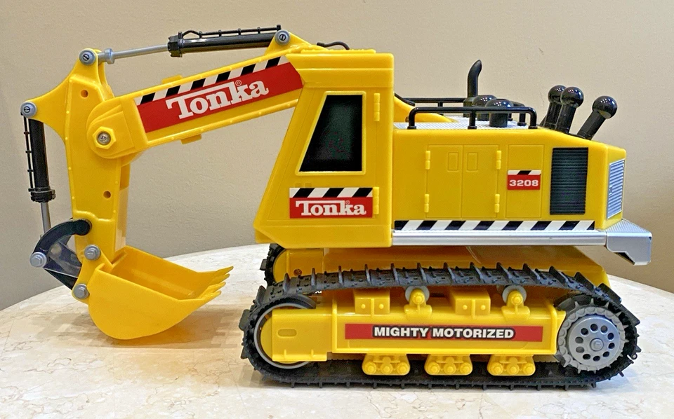 Controles manuales electrónicos Tonka excavadora 3208 vintage 1999 probados funciona Foto 4 de 4