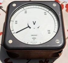 Vintage British AC Voltmeter in wooden case Steampunk Real Quality Instrument!