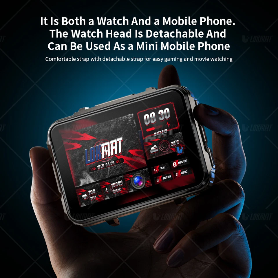 4G Android Smartwatch 4GB+64GB 1500mAh Sport Fitness Uhr mit GPS WLAN Kamera - Bild 4 von 4