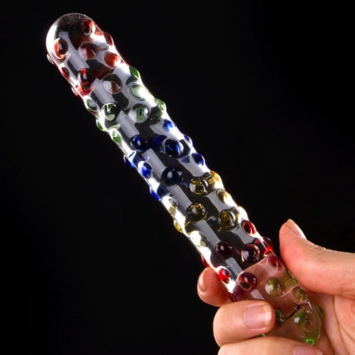 Glass Crystal Open Double-ended Plug Male Female Restraint Heart Beads Ball Plug - Photo 28/46