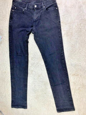 Abercrombie & Fitch Size 33x34 Men Skinny Jeans (Actual Inseam 33) Black Stretch