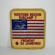 Boy Scouts Of America BSA Patch Western Region Subcamp 7 Fremont 93 Jamboree