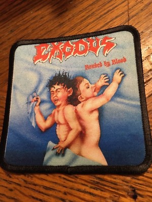 Exodus Bonded by Blood Sublimated Patch 3 x3  Album Cover Rock Metal Music