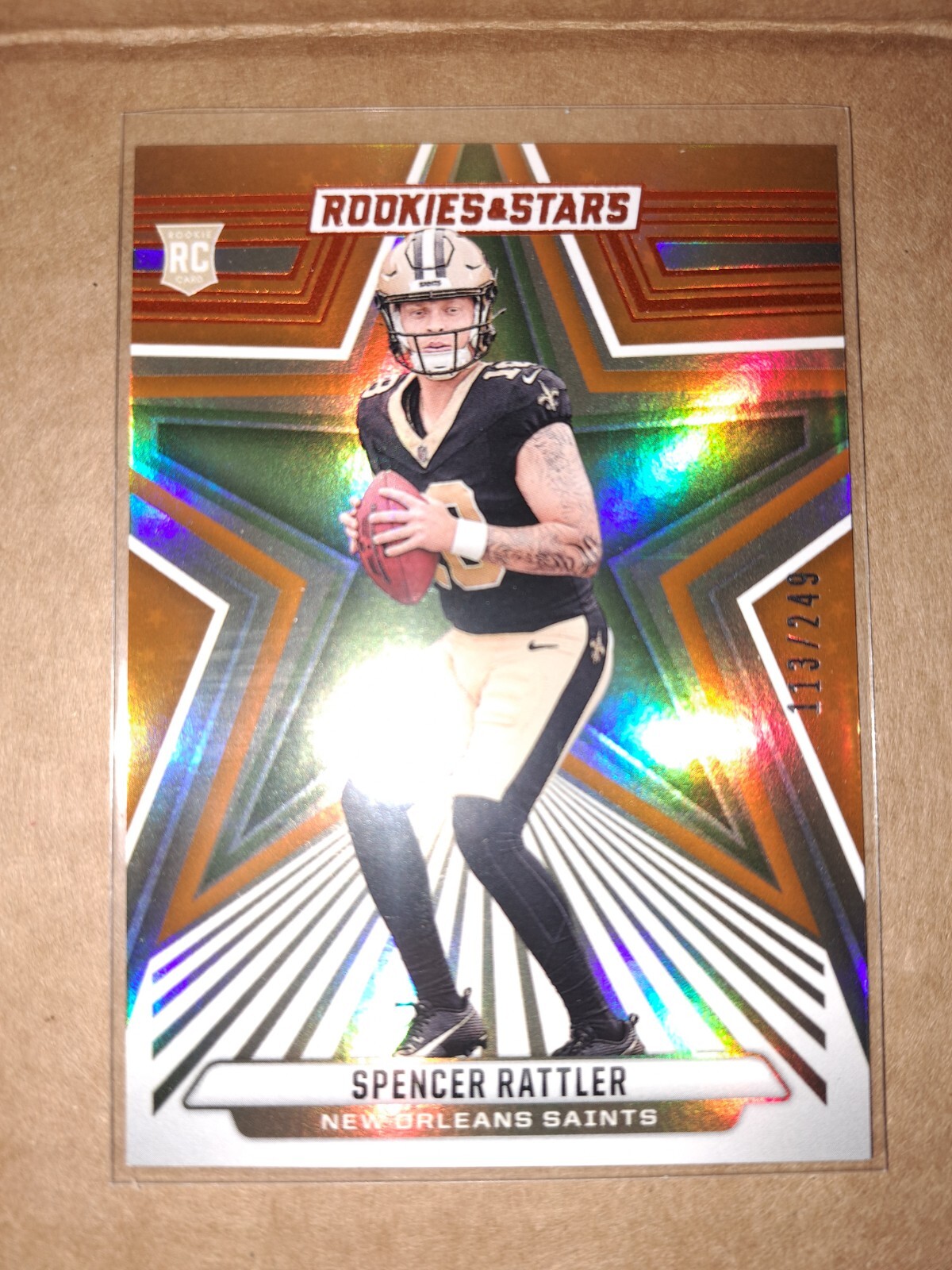 2024 Panini Rookies & Stars Spencer Rattler RC Orange Parallel /249 SP #189