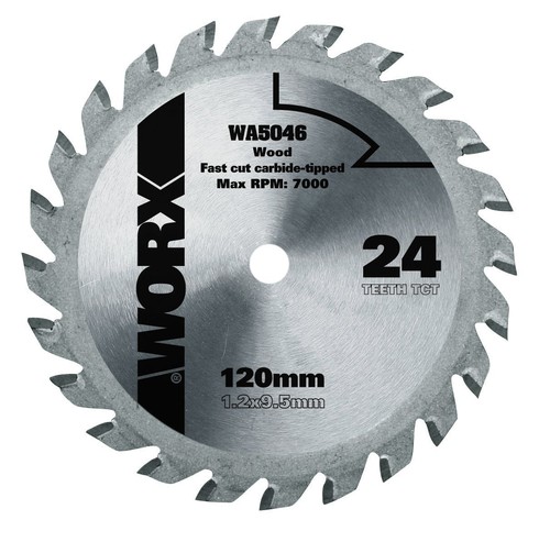 WORX WA5046 WORXSAW 120mm 24T TCT Compact Circular Saw Disc Wood Cutting Disc - Picture 1 of 9