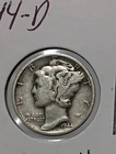 1944-D MERCURY DIME  XF/AU Choice  D/333