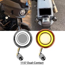 Pair For Harley Touring Bobber Chopper 1157 LED Turn Signal Lamp Running Light