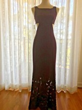 B'Zar Women's Evening Ball Gown Prom Long Party Cocktail Dress Purple Sz 4
