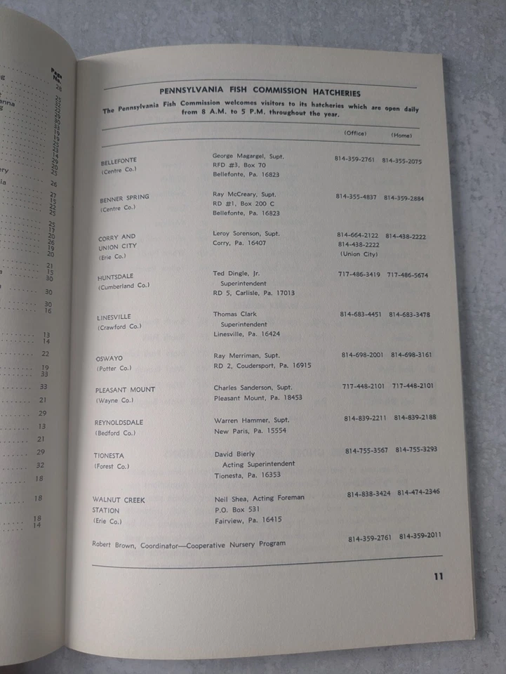 Guía de pescadores vintage de áreas de acceso a aguas de PA - Folleto de pesca Foto 4 de 4