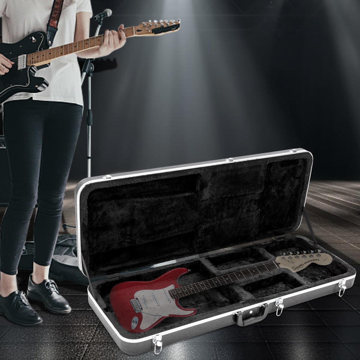 Custodia Per Chitarra Elettrica Stratocaster - Design Deluxe In Pelle Sintetica