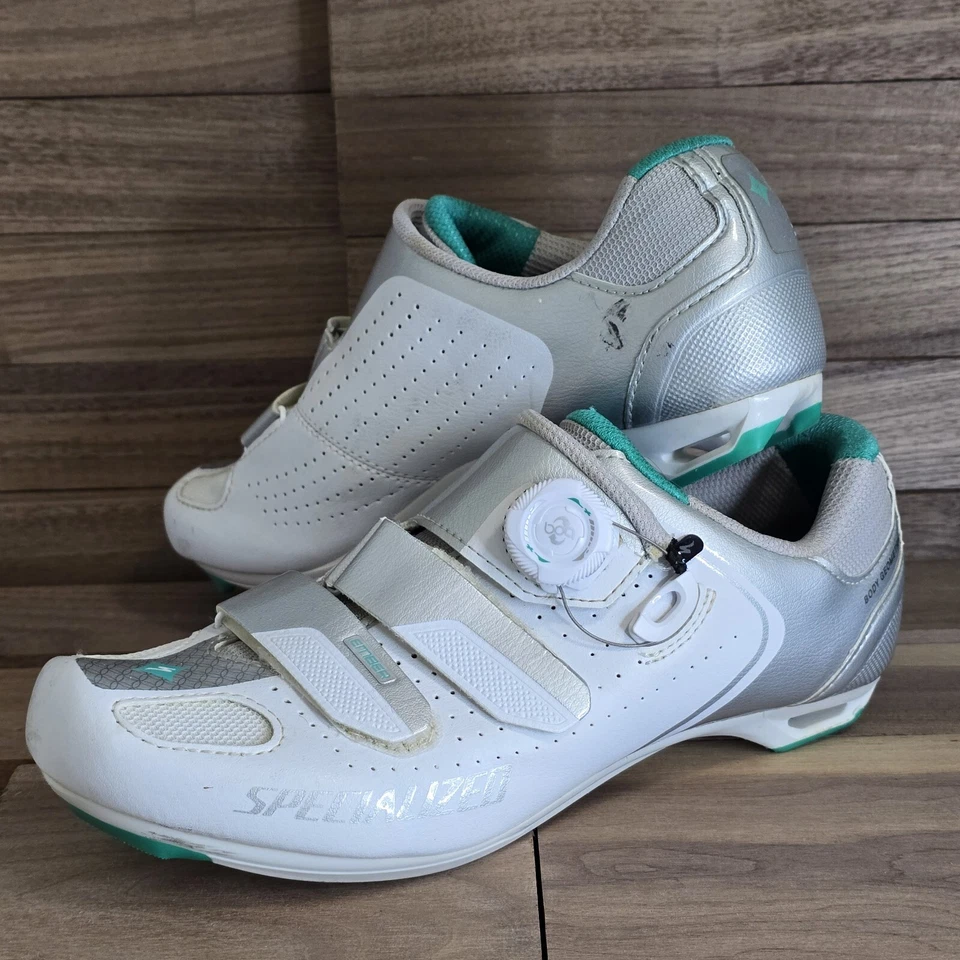 Zapatos para mujer Specialized Ember Road blanco/verde esmeralda talla EU 39,5 US 8,5 Foto 2 de 4