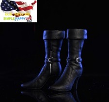 1/6 female black combat boots for hot toys Phicen 12" figure worldbox ❶USA❶