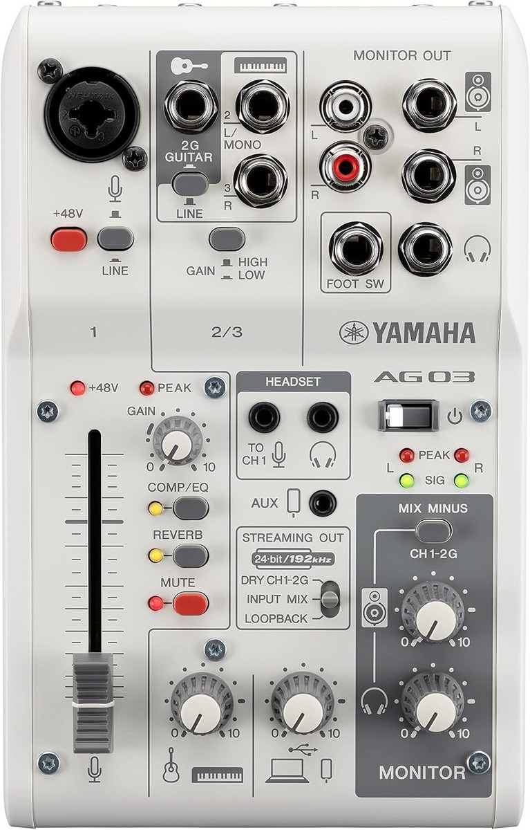 k*n様 美品YAMAHA AG03MK2 B 3ch AG03MK2 3-Channel Loopback Audio USB Mixer - Yamaha USA