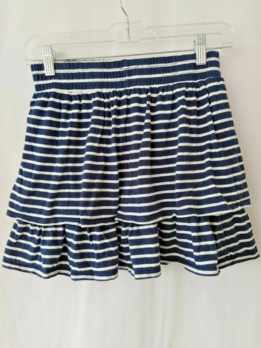 Crazy 8 Pull On Skirt 2 Tiers Navy and White Stripe Size XL (14) #12113 - Picture 2 of 4