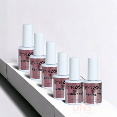 Pyramid Soak Off Gel - S Shine Top 0.5 Oz (Pack of 6)