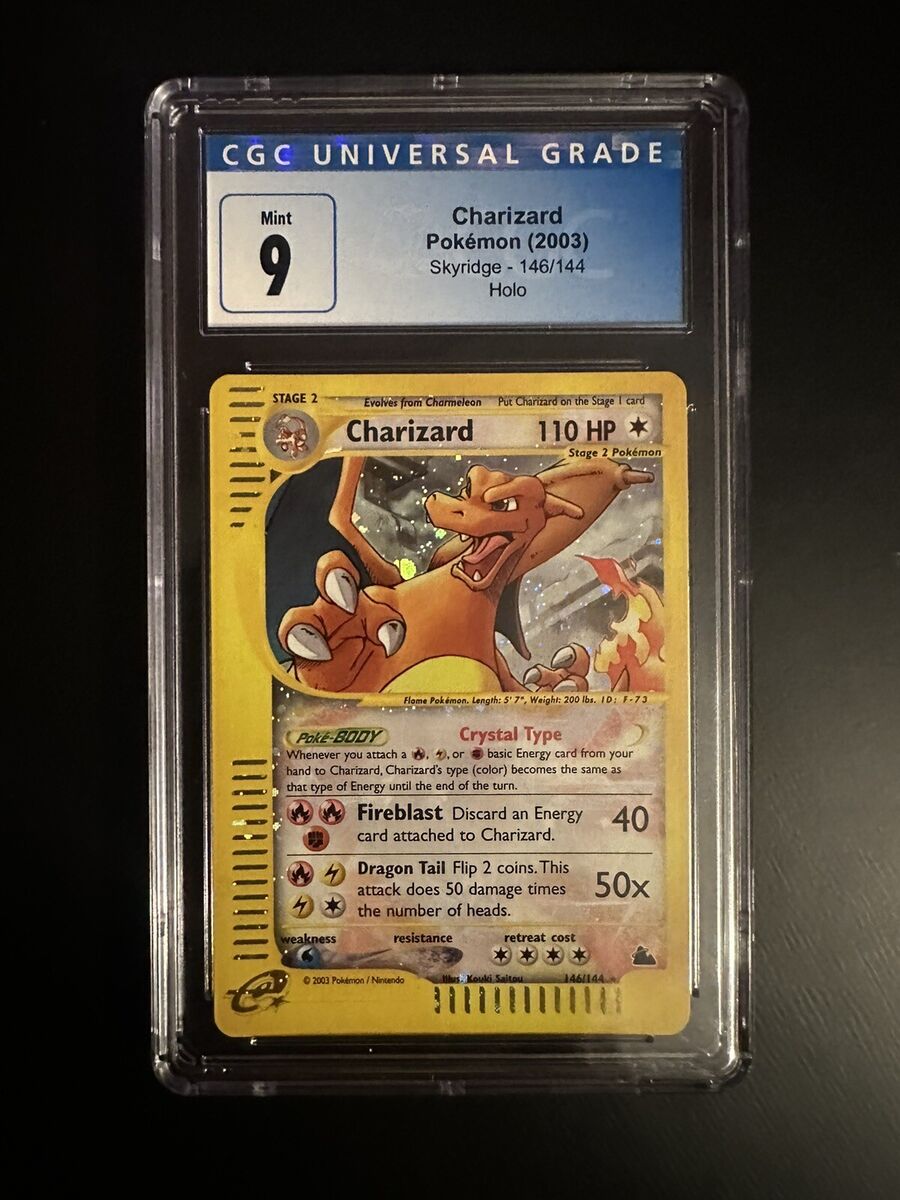 Skyridge Crystal Charizard 🔥 CGC Mint 9 🔥 146/144 Secret Skyridge Crystal Charizard 🔥 CGC Mint 9 🔥 146/144 Secret