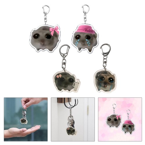 Hamster Keyrings Acrylic Hamster Backpack Pendant Present for Fashion Lover - Zdjęcie 2 z 8