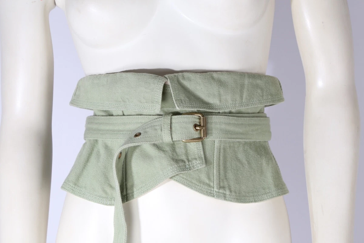 Ribbon Belt, Wide - Sage Green | Darby Scott